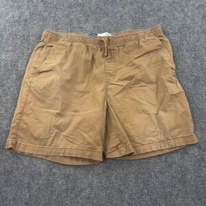 Old Navy Jogger Shorts Large Brown Built-In Flex Elastic Waist Mens